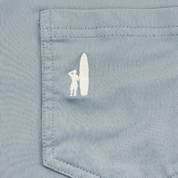 Johnnie-O Polo Shirt Mens Medium Gray Prepformance Short Sleeve Wigwam Golf - Picture 4 of 8